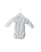 A Green Long Sleeve Bodysuits from Petit Bateau in size 0-3M for girl. (Front View)