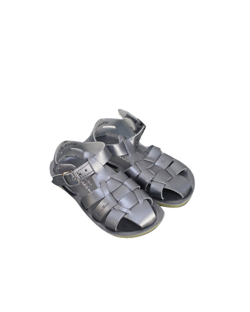 A Grey Sandals from Sun-San in size 3T for girl. (Front View)