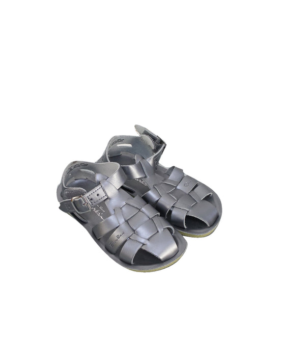 A Grey Sandals from Sun-San in size 3T for girl. (Front View)