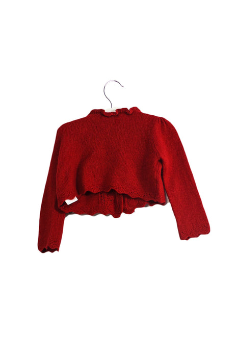 A Red Cardigans from Ralph Lauren in size 12-18M for girl. (Front View)