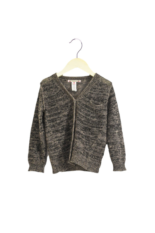 A Grey Cardigans from Bonpoint in size 4T for girl. (Front View)