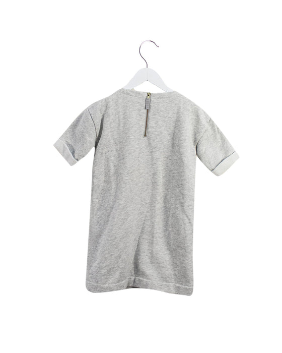 A Grey Short Sleeve Dresses from Crewcuts in size 6T for girl. (Back View)