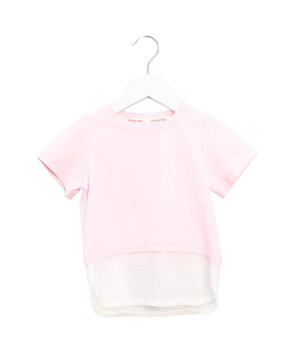 A Pink Active Tops from Moody Tiger in size 2T for girl. (Front View)