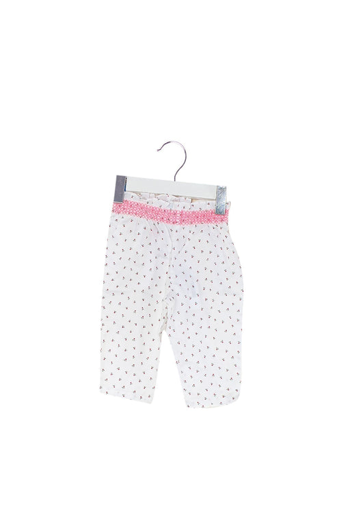 A White Casual Pants from Jacadi in size 3-6M for girl. (Front View)