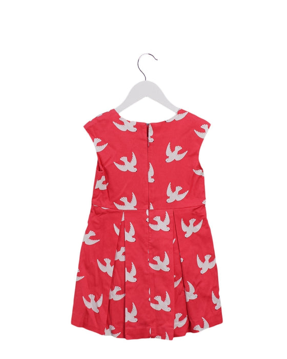 A Pink Sleeveless Dresses from Jacadi in size 6T for girl. (Back View)