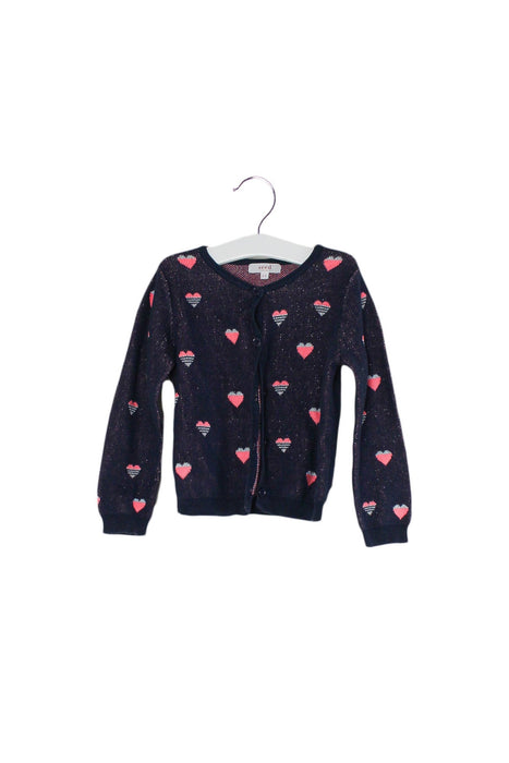 A Navy Cardigans from Seed in size 3T for girl. (Front View)