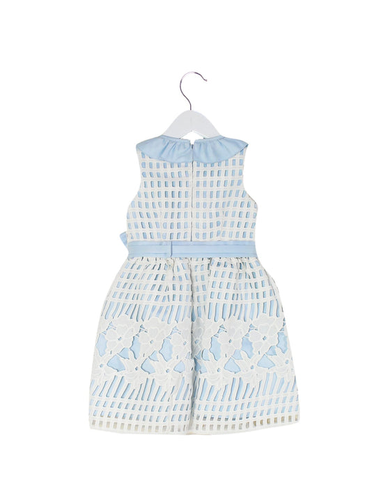 A Blue Sleeveless Dresses from Nicholas & Bears in size 2T for girl. (Back View)