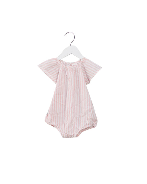A Pink Short Sleeve Bodysuits from Seed in size 3-6M for girl. (Front View)