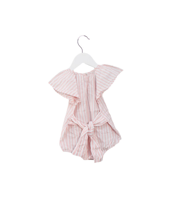 A Pink Short Sleeve Bodysuits from Seed in size 3-6M for girl. (Back View)