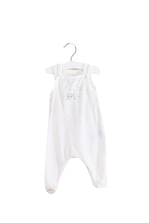 A White Sleeveless Jumpsuits from Petit Bateau in size 0-3M for neutral. (Front View)