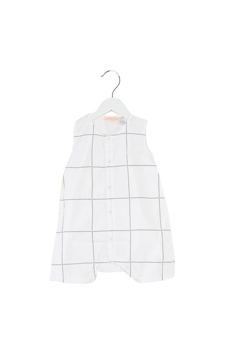 A White Sleeveless Rompers from Tinycottons in size 12-18M for girl. (Front View)