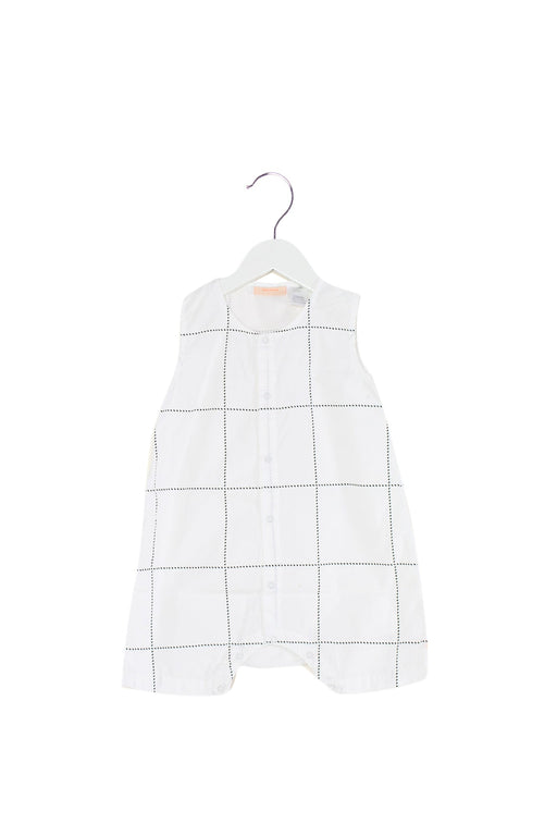 A White Sleeveless Rompers from Tinycottons in size 12-18M for girl. (Front View)