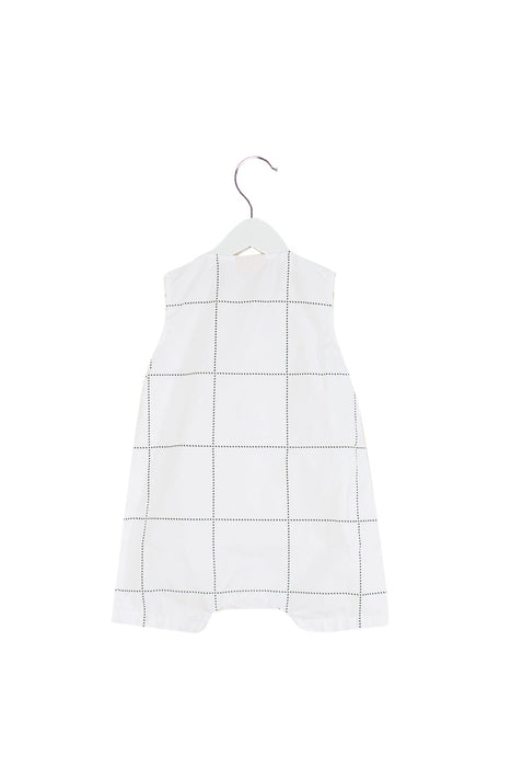 A White Sleeveless Rompers from Tinycottons in size 12-18M for girl. (Back View)