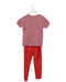 A Red Pyjama Sets from Petit Bateau in size 6T for boy. (Back View)