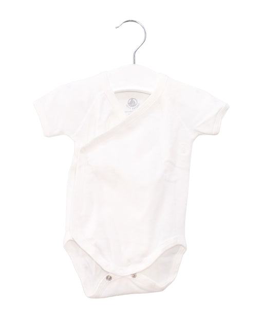 A White Short Sleeve Bodysuits from Petit Bateau in size 0-3M for neutral. (Front View)