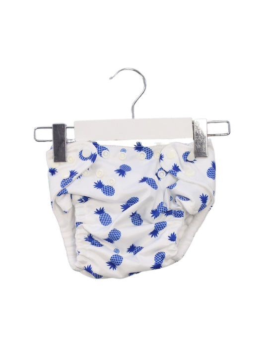 A White Cloth Diapers from Charlie Banana in size 0-3M for boy. (Front View)