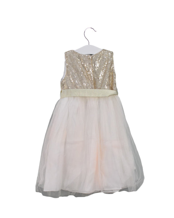 A Gold Sleeveless Dresses from Monsoon in size 18-24M for girl. (Back View)