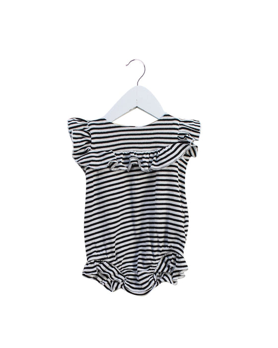 A Black Bodysuits from Seed in size 3-6M for girl. (Front View)