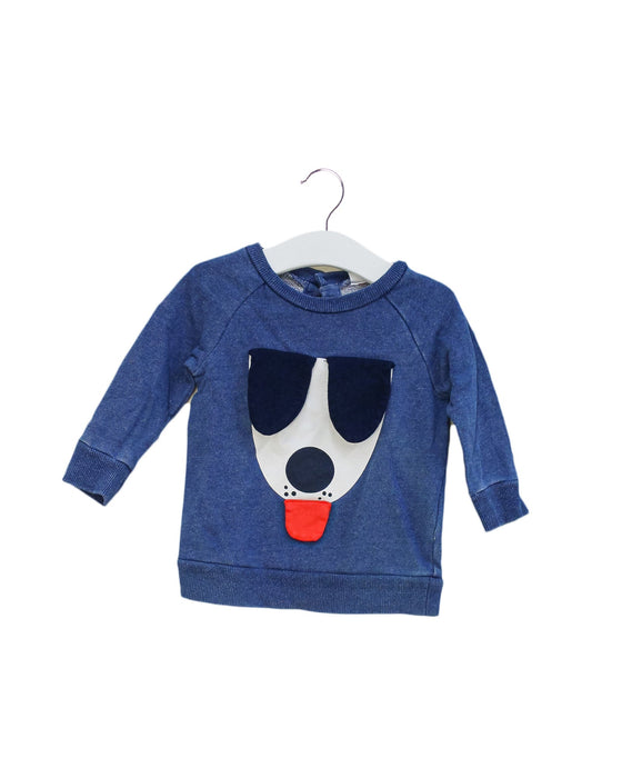 A Blue Sweatshirts from Seed in size 6-12M for boy. (Front View)