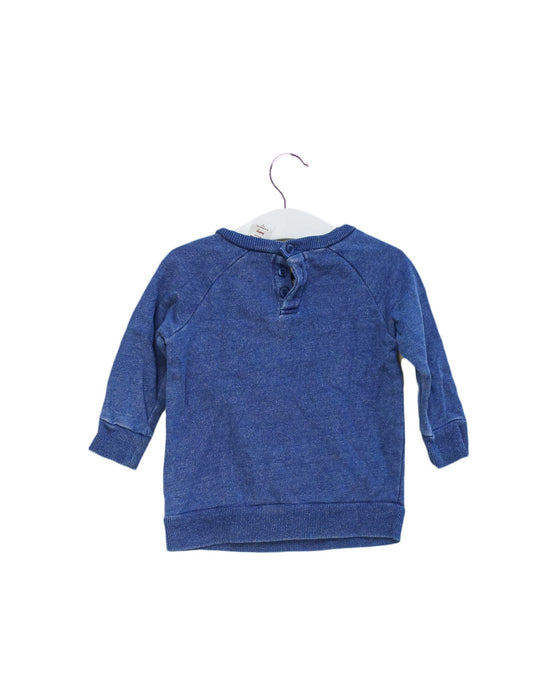 A Blue Sweatshirts from Seed in size 6-12M for boy. (Back View)