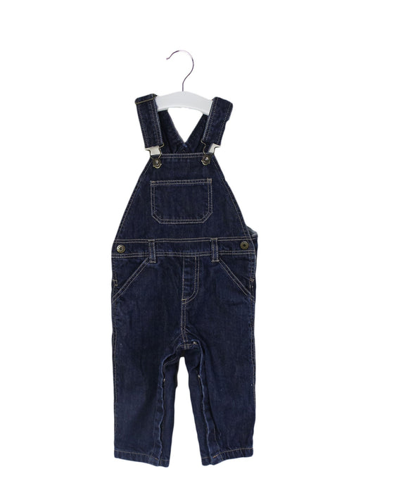 A Navy Long Overalls from Bout'Chou in size 6-12M for boy. (Front View)