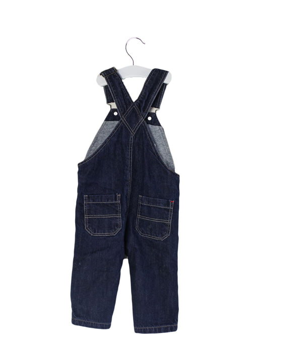 A Navy Long Overalls from Bout'Chou in size 6-12M for boy. (Back View)