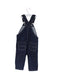 A Navy Long Overalls from Bout'Chou in size 6-12M for boy. (Back View)