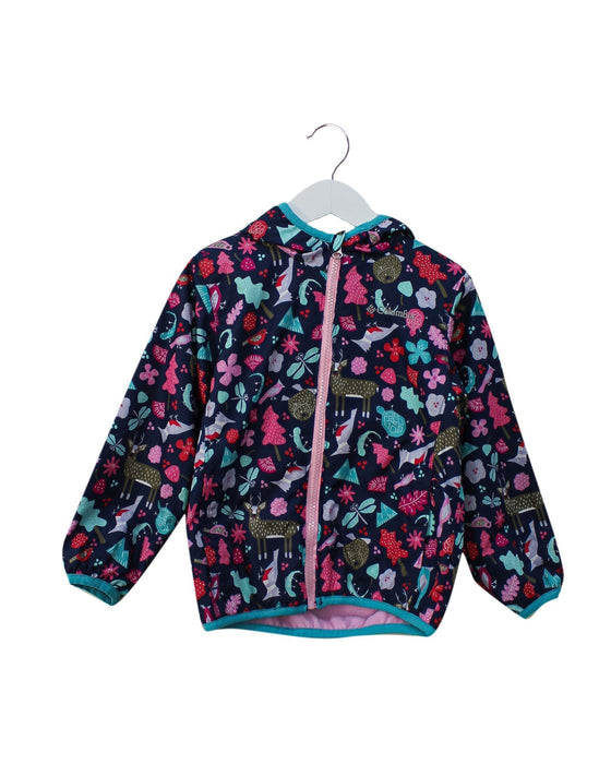 A Navy Lightweight Jackets from Columbia in size 4T for girl. (Front View)