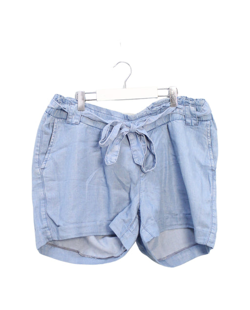 A Blue Shorts from Seraphine in size XL for maternity. (Front View)