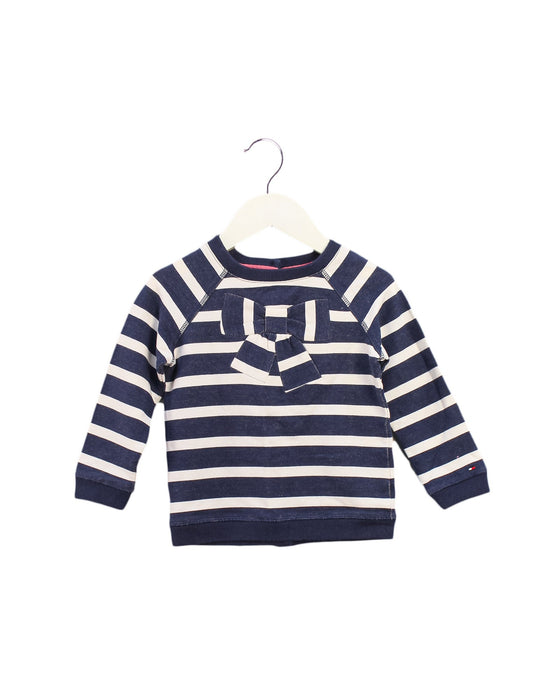 A Navy Sweatshirts from Tommy Hilfiger in size 12-18M for girl. (Front View)