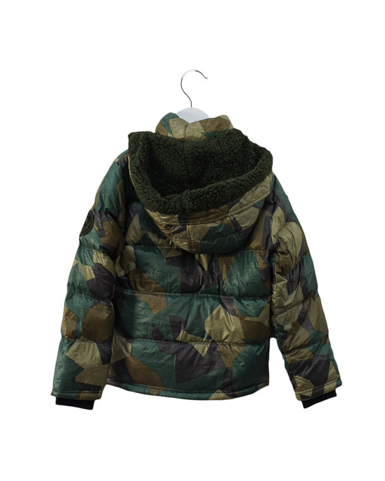 A Green Puffer/Quilted Jackets from Diesel in size 8Y for boy. (Back View)