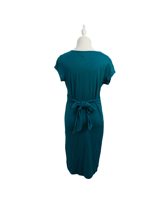 A Teal Short Sleeve Dresses from Seraphine in size XS for maternity. (Back View)