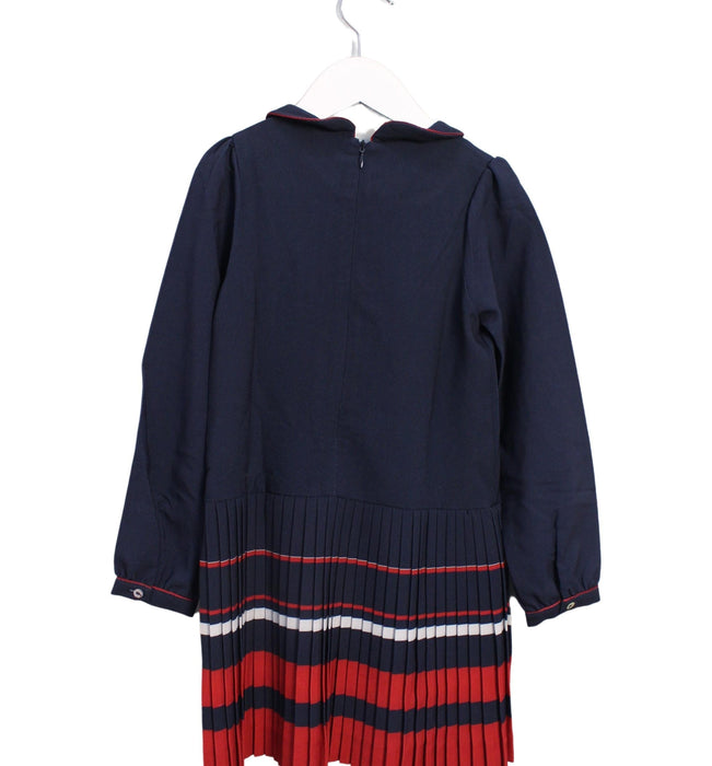 A Navy Long Sleeve Dresses from Tartine et Chocolat in size 6T for girl. (Back View)