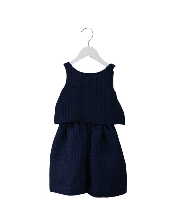 A Navy Sleeveless Dresses from Polo Ralph Lauren in size 5T for girl. (Front View)