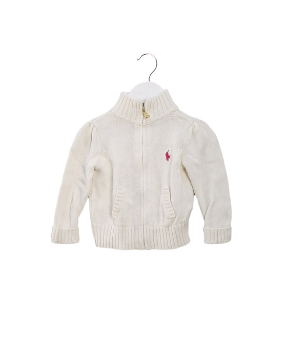 A White Knit Sweaters from Ralph Lauren in size 6-12M for girl. (Front View)