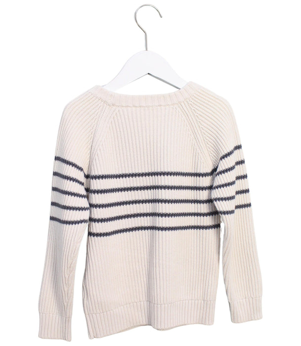 A Ivory Knit Sweaters from Jacadi in size 6T for boy. (Back View)