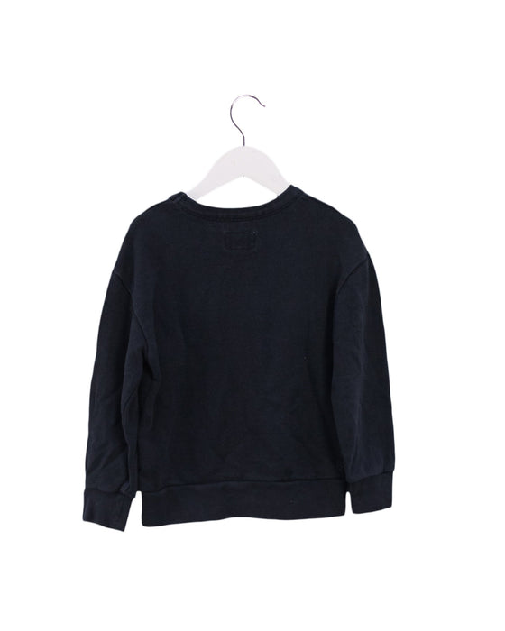 A Navy Sweatshirts from Bellerose in size 6T for boy. (Back View)