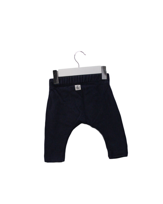 A Navy Casual Pants from Petit Bateau in size 0-3M for boy. (Back View)
