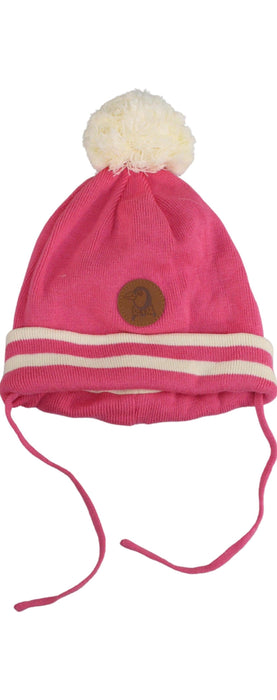 A Pink Winter Hats from Mini Rodini in size 6-12M for girl. (Front View)
