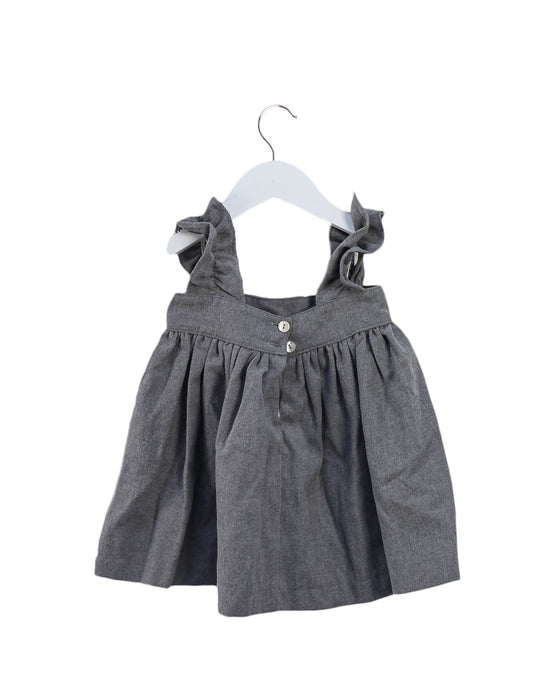A Grey Sleeveless Dresses from Benedita in size 2T for girl. (Back View)