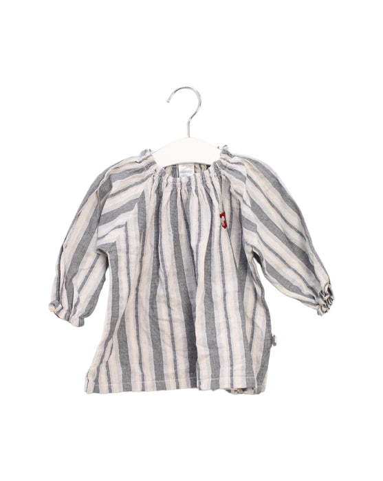 A Grey Long Sleeve Tops from Bebe de Pino in size 2T for girl. (Front View)