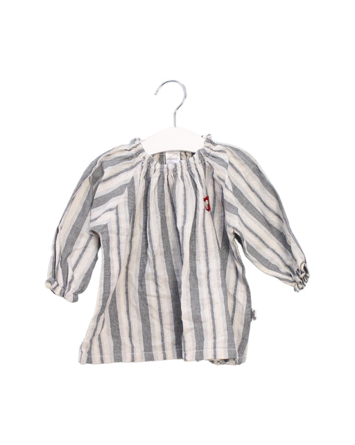 A Grey Long Sleeve Tops from Bebe de Pino in size 2T for girl. (Front View)