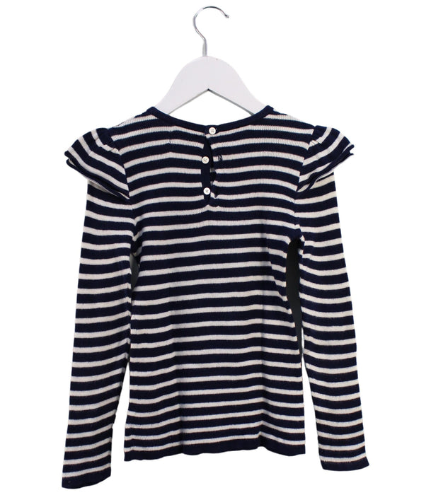 A Navy Long Sleeve Tops from Polo Ralph Lauren in size 5T for girl. (Back View)