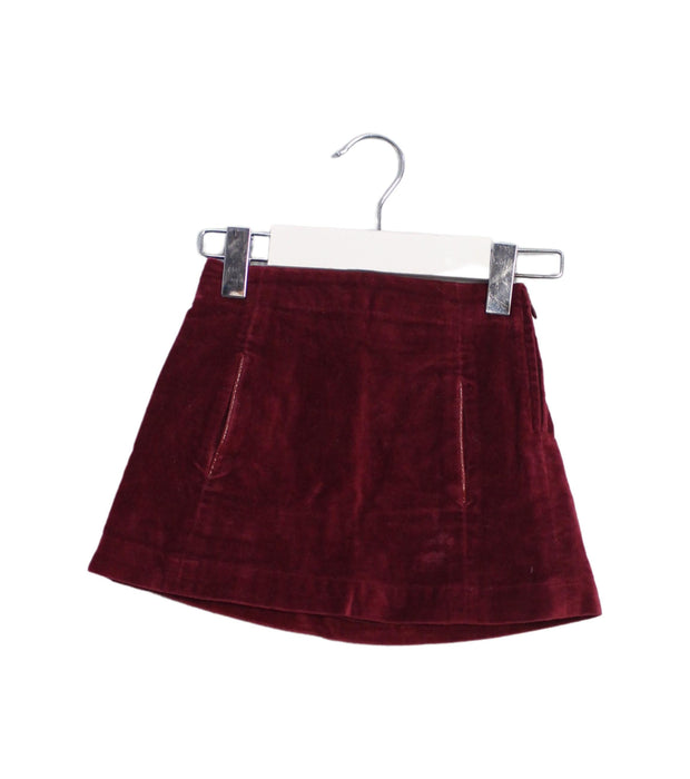 A Burgundy Short Skirts from Jacadi in size 3T for girl. (Front View)