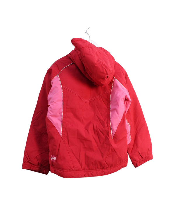 A Red Ski Jackets from Columbia in size 6T for girl. (Back View)