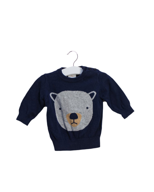 A Navy Knit Sweaters from Seed in size 0-3M for boy. (Front View)
