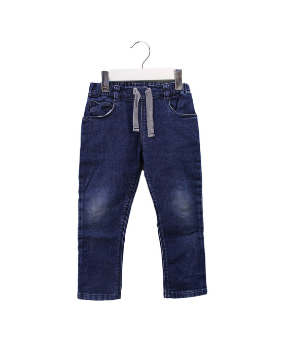 A Blue Jeans from Petit Bateau in size 18-24M for girl. (Front View)