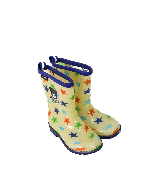 A Ivory Rain Boots from Miki House in size 4T for girl. (Front View)
