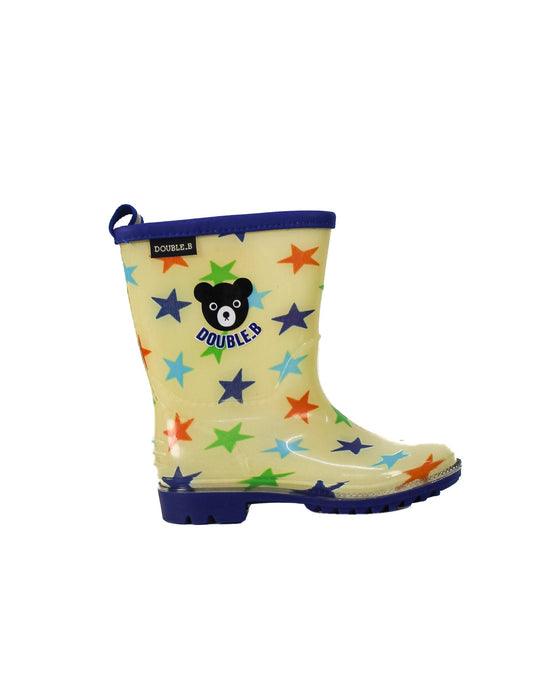 A Ivory Rain Boots from Miki House in size 4T for girl. (Back View)