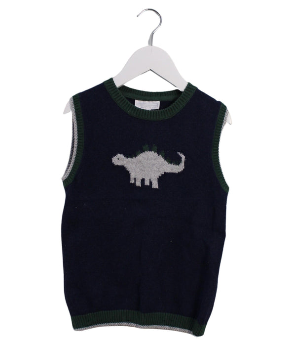 A Navy Sweater Vests from The Little White Company in size 3T for boy. (Front View)